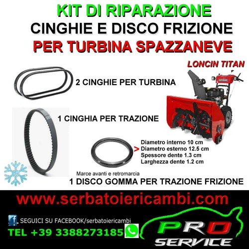 Cinghia turbina neve - cinghia, x